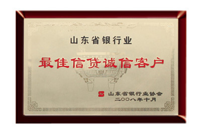 山東省銀行業(yè)******信貸誠(chéng)信客戶(hù)